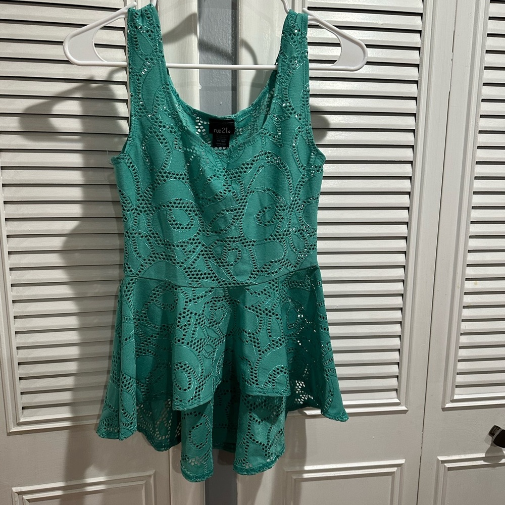 Rue21 high low peplum top